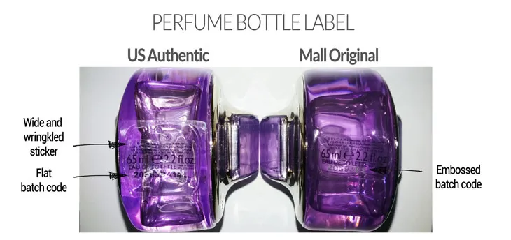 Bulgari Omnia Amethyst Perfume Bottle Label