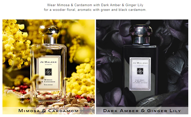 Mimosa and Dark Amber Fragrance Combination