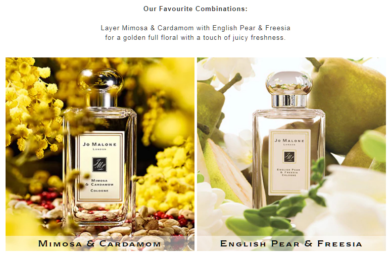 Mimosa and English Pear Fragrance Combination